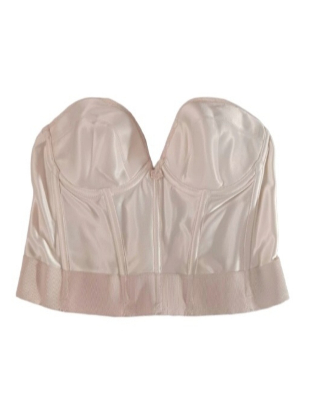 Vintage Carnival Longline Cream Bustier Strapless Bra | EUC
